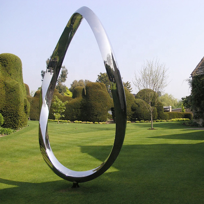 Sculpture en acier inoxydable d'abrégé sur cercle de jardin de Gnee créative