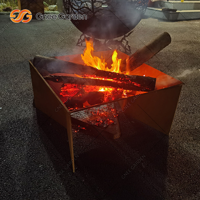 Puits se pliant du feu de nouveau de conception de Corten modèle en acier en métal