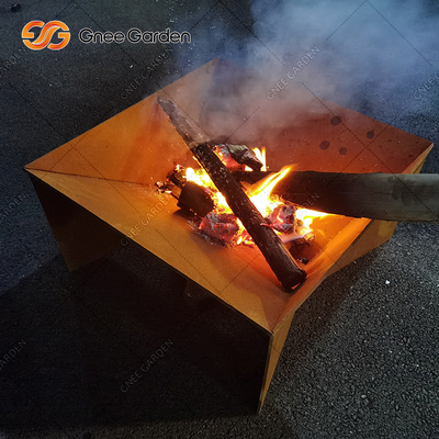 Puits se pliant du feu de nouveau de conception de Corten modèle en acier en métal