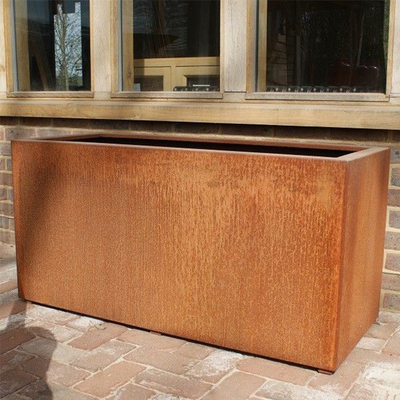 Le laser a coupé le planteur en acier de Corten de finition de rouille