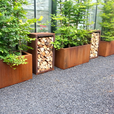 Le métal plantant pots de jardin d'intérieur extérieur rectangulaire de planteur de boîte de grands fleurissent