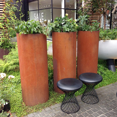 grande résistance aux intempéries extérieure de pot de fleur de Corten de planteur en métal de 890*720*440mm