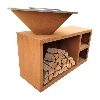 Grilles de barbecue en acier Corten pour barbecue en plein air