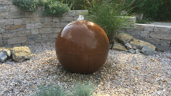 Caractéristique en acier adaptée aux besoins du client de l'eau de Corten de cascade de décoration de jardins