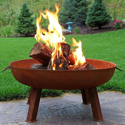 le feu résistant Pit Large Bonfire Brazier Fire Pit Weather Proof en métal 10*42inch