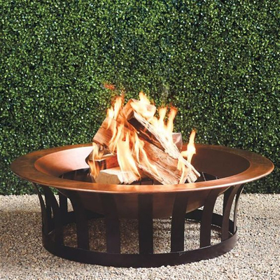Rond d'OEM survivant au feu en acier Pit Wooden Firepits de patio 62*62*64cm