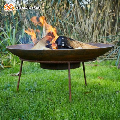 Puits en acier campant en acier extérieur du feu de la mine 150cm Corten du feu de GV grand