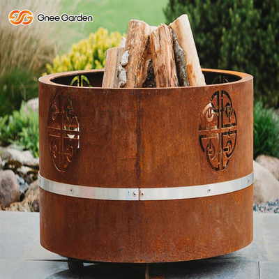 Puits rond en acier classique 3.0mm du feu de Prerusted Corten profondément pour le jardin