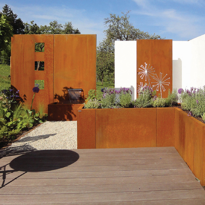 GV TUV 0.8mm -2.0mm a préfabriqué le cube carré en planteurs en acier de Corten