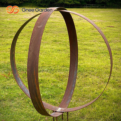 Grande illustration en acier 175cm moderne extérieure de sculpture en Corten avec les courbes lisses