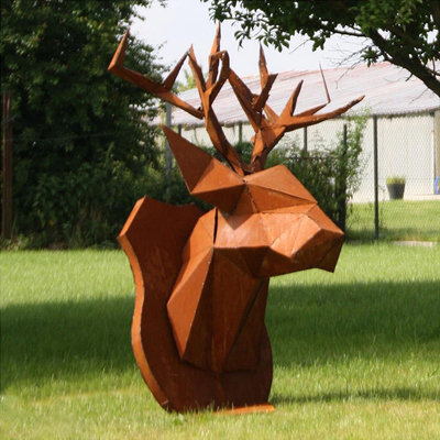 Les statues en bronze extérieures modernes de GV TUV Corten bronzent des statues de yard 175cm