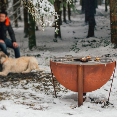 Puits en acier classique de Pit Bbq Ring Bbq Fire du feu du diamètre 1000mm Corten antirouille