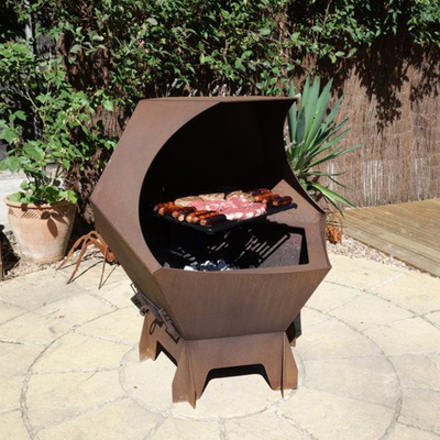 Résistance aux intempéries européenne à cuire extérieure en acier de gril de barbecue de grils de Corten