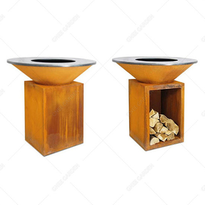 Puits en acier en acier du feu de Pit Camping 120cm Corten du feu de rond de Prerusted Corten