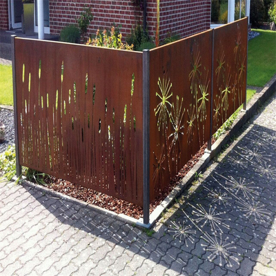 Écran en acier d'intimité de Corten de hauts de rigidité en métal produits de jardin exquis
