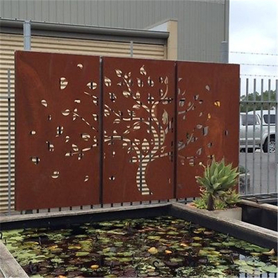 Le laser standard de produits de jardin en métal d'ASTM a coupé les panneaux en acier d'écran de Corten