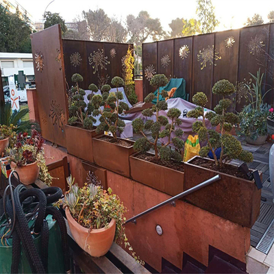 Le laser d'acier de Corten de décor de balcon a coupé des écrans Prerusted d'intimité en métal de panneaux
