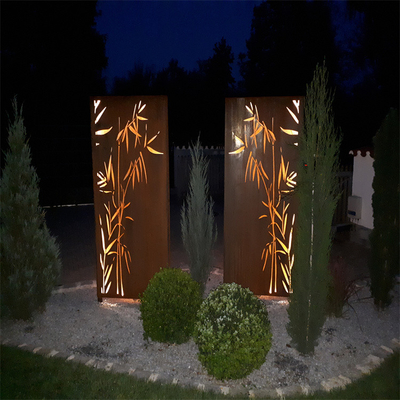 L'intimité en acier de Corten coupée par laser examine décoratif extérieur personnalisable