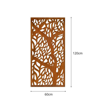 Écran décoratif en acier de Corten de produits de jardin en métal de personnalisation de haute résistance