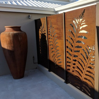 L'écran en acier de Corten lambrisse l'ODM décoratif rouillé d'OEM de produits de jardin en métal