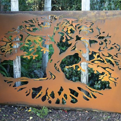 Décoration en acier d'arrière-cour d'écran d'intimité de Corten de produits de jardin en métal d'OEM
