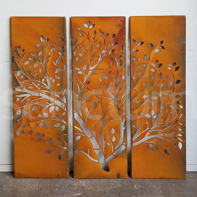 Décoration en acier d'arrière-cour d'écran d'intimité de Corten de produits de jardin en métal d'OEM