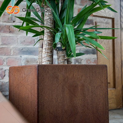 Boîtes de fenêtre en acier de Corten de planteur extérieur d'intérieur en métal de GV TUV anti-vieillissement