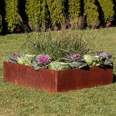 L'acier de TUV Corten a soulevé la coutume du lit 65l*65w*30h cm de jardin peinte