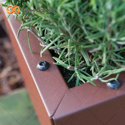 Le planteur de jardin en métal de personnalisation enferme dans une boîte le planteur en acier de cuvette de Corten 1200mm