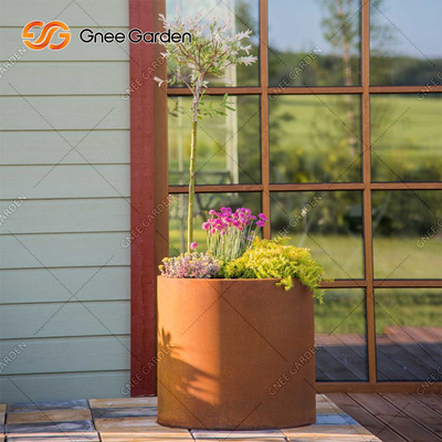 Boîtes en acier faites sur commande rectangulaires de planteur de jardin de Gnee avec la certification de GV