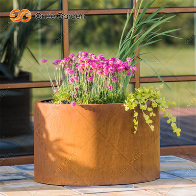 Boîtes en acier faites sur commande rectangulaires de planteur de jardin de Gnee avec la certification de GV