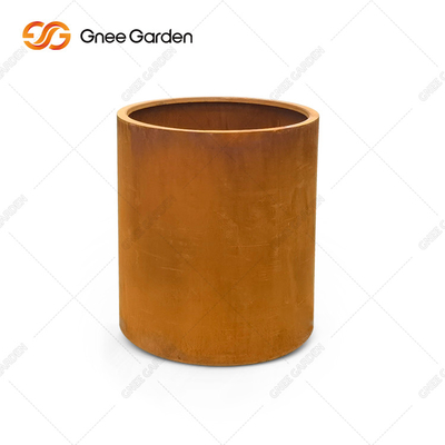 Personnalisable rouillé naturel de décor de planteurs extérieurs grands de luxe à la maison en métal
