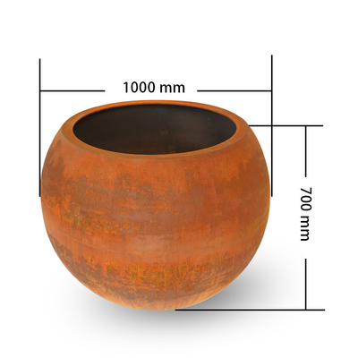 planteur extérieur formé par sphère augmenté par 1000mm en métal pour le centre commercial