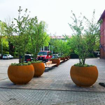 Grand planteur en acier grand grand de Corten de pots de fleur en métal de l'épaisseur 1.5mm-6.0mm