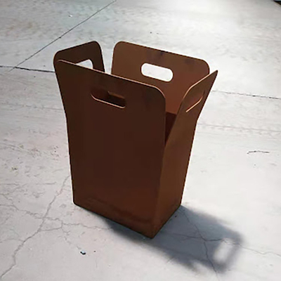 Se rouillent le grand planteur de seau en métal de fer libre pour le style de jardinage extérieur de décoration d'Inhance