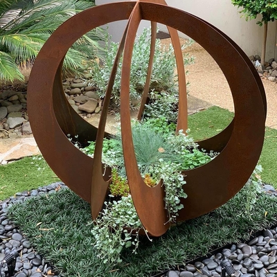 Extérieur décoratif de grands planteurs en acier de Corten de jardin de Gnee