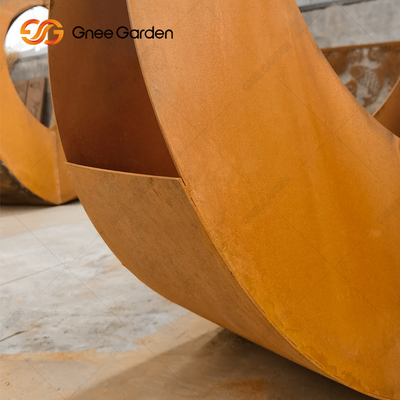 Planteurs en acier personnalisables de Corten de planteur de Rusty Red Modern Outdoor Metal