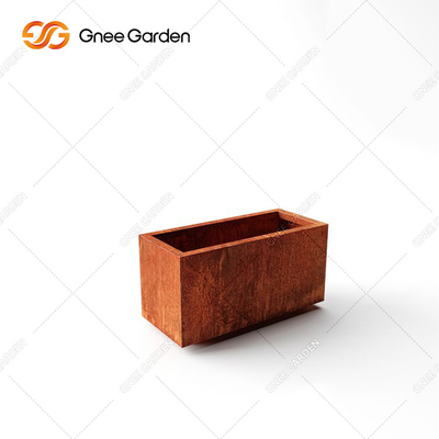Pot de fleur en acier cubique en métal de planteur de Corten de forme carrée pour le jardin