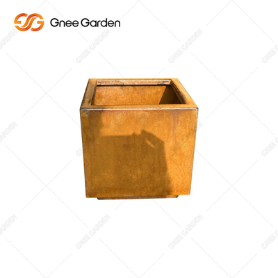 Boîte de couleur extérieure de rouille en métal de Corten de planteurs en acier de jardin