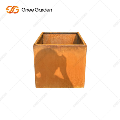 Boîte de couleur extérieure de rouille en métal de Corten de planteurs en acier de jardin