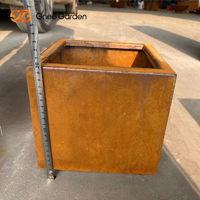 Place en acier Rusty Planter Boxes Weather Resistant de Corten pour la fleur