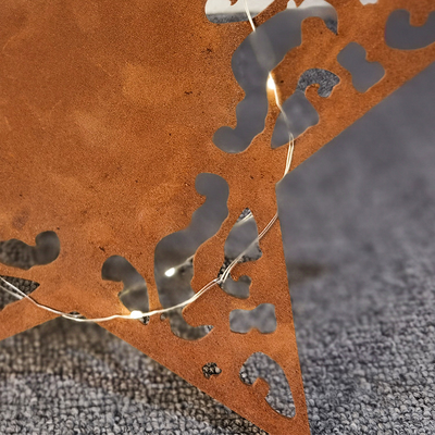 Le jardin en acier en forme d'étoile fait main de Corten ornemente personnalisé