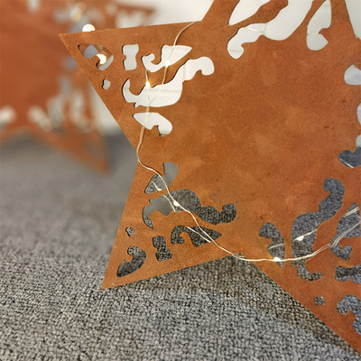 Le jardin en acier en forme d'étoile fait main de Corten ornemente personnalisé