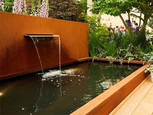 l'anti jardin en métal de corrosion de 1800mm ornemente la cuvette en acier de l'eau de Corten
