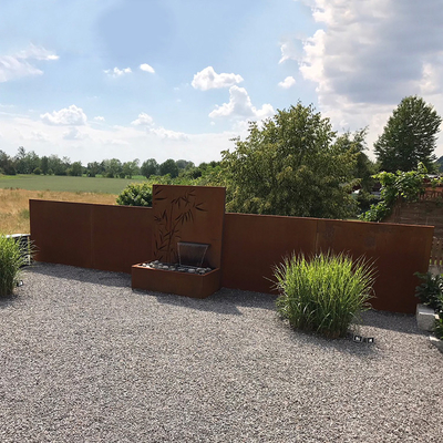 Le jardin extérieur en métal de GV ornemente la caractéristique en acier Rusty Red de l'eau d'étang de Corten