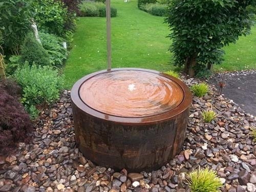 Le jardin décoratif en métal du diamètre 600mm ornemente la nappe phréatique en acier de Corten