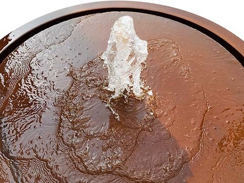 Le jardin décoratif en métal du diamètre 600mm ornemente la nappe phréatique en acier de Corten