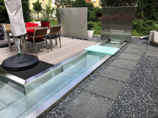 Le jardin extérieur en métal de GV ornemente la caractéristique en acier Rusty Red de l'eau d'étang de Corten