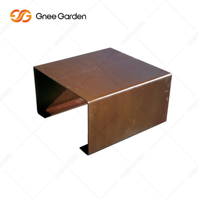 Banc de parc en métal de Rusty Red Outdoor Metal Furniture d'accueil d'ODM d'OEM