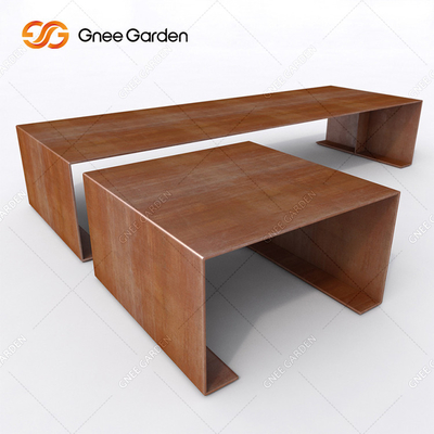 acier en acier extérieur de Corten de banc de mobilier métallique extérieur d'épaisseur de 1.5mm